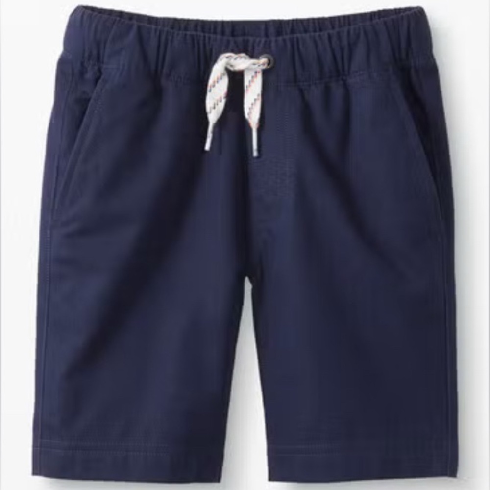 KIDS Hanna Andersson Navy Blue Woven Cotton Camp Shorts - SIZE 10